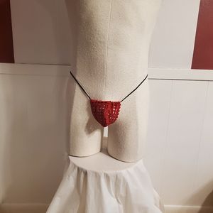 🦩Simple Red Thong  large